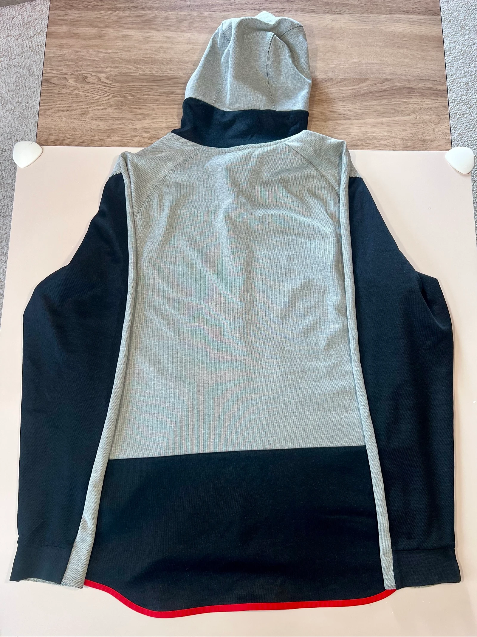 Chaqueta con capucha y cremallera Nike Tech Fleece / Windrunner gris y negro - Talla L – photo 2